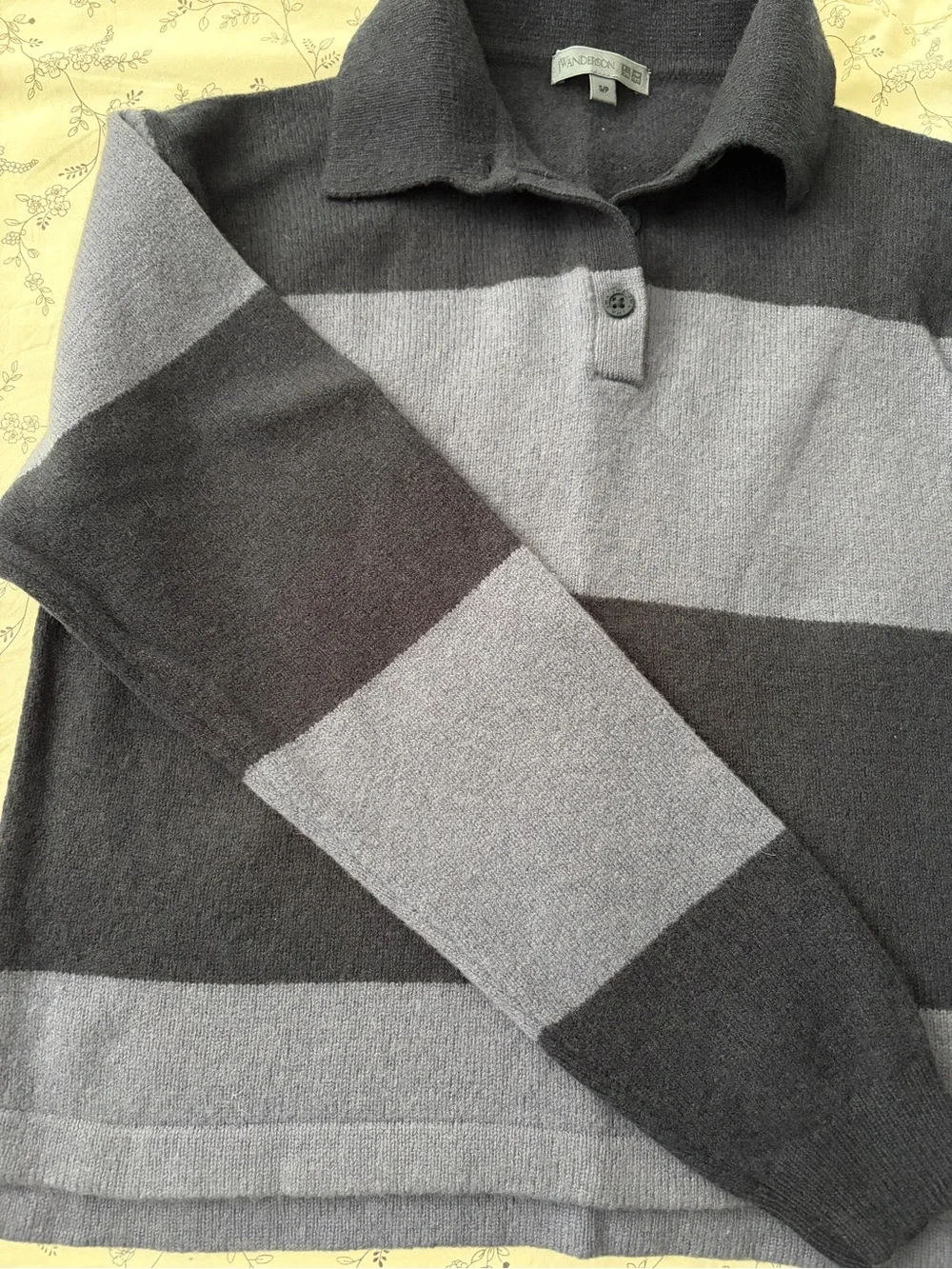 Uniqlo Women's Striped Polo Sweater in Blue & Black - Picture 3 of 3